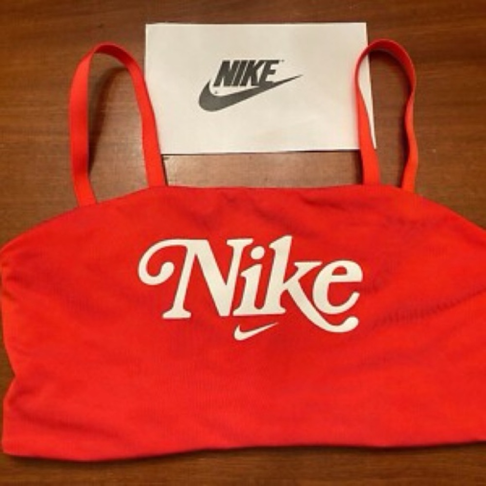 RARE Nike Retro Sports Bra CJ5683-795 Yellow RED Athletic Womens Small